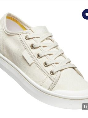 Keen Canvas Lace-Up Sneaker in Off-White